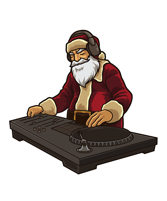 DJ Santa Claus Live On The Christmas Stage Greeting Card by Mister Tee