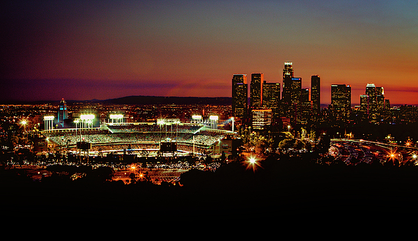 Dodger Stadium Rainbow Sunset Youth T-Shirt