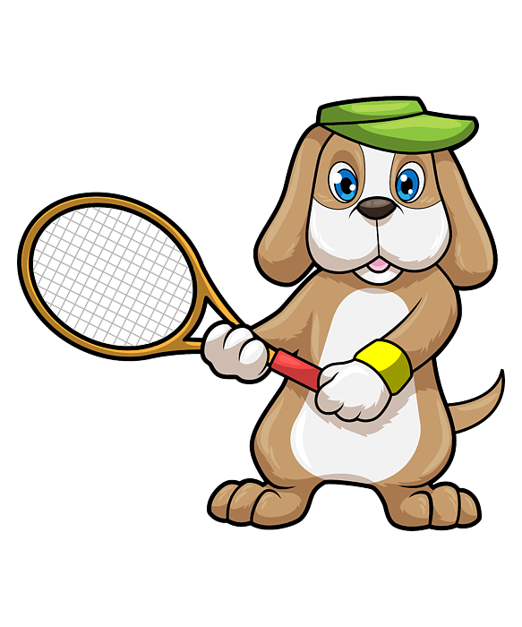 Dog tennis outfit with racket best sale