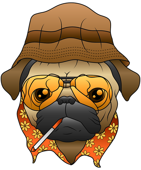 Dog Cigarette Sunglasses For Men Women - Owner Lover Pug Heathers T-Shirt  by Mercoat UG Haftungsbeschraenkt - Pixels