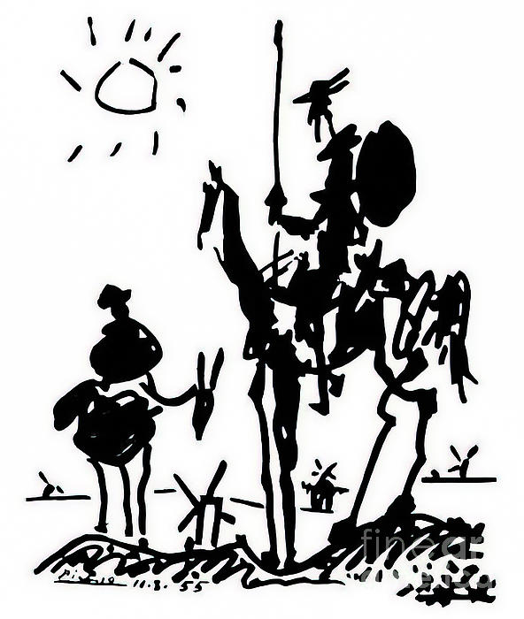 Don Quixote by Pablo Picasso 1955 Sticker