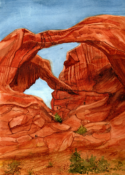 https://images.fineartamerica.com/images/artworkimages/medium/3/double-arch-arches-national-park-margaret-bucklew.jpg