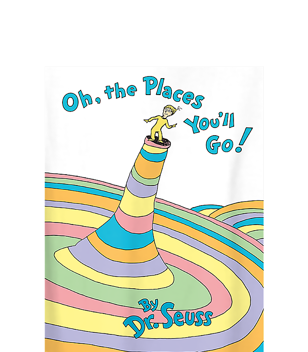 Dr Seuss Oh The Places Youll Go Book Cover Greeting Card By Tanyah Braid