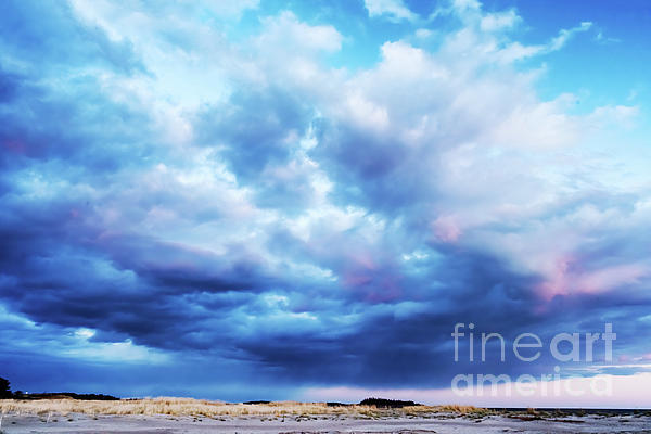 Anita Pollak - Dramatic Clouds on Popham Beach, Phippsburg, Maine