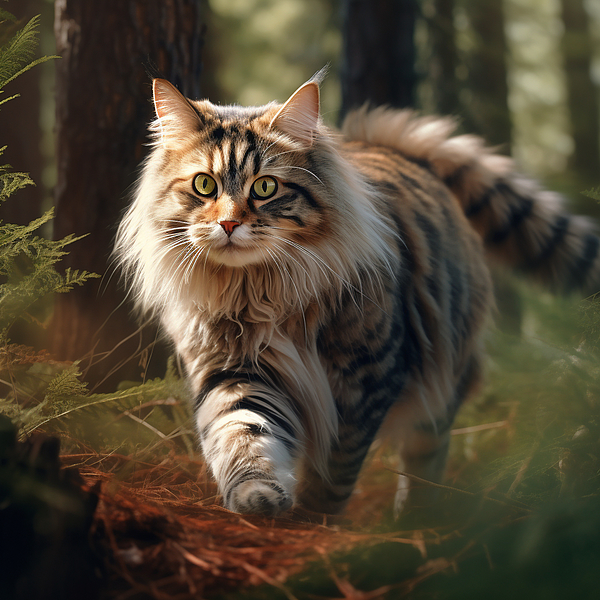 ShaytonAndCo - Siberian cat into the wild forest