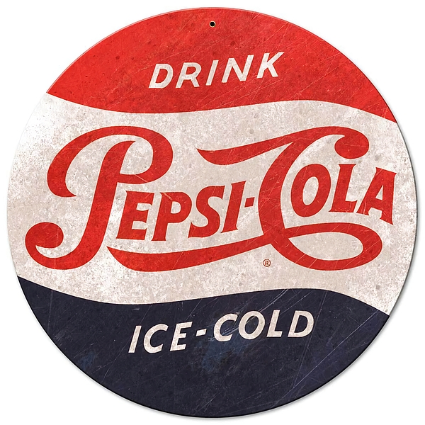 Pepsi Cola Aluminum Can Sweating Advertising Sign MGS280 Coffee