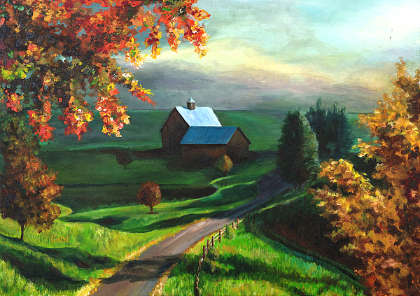 Tanya Goldstein - Early autumn landscape painting