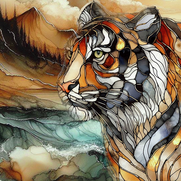 Jennieve Consalvo - Stained Glass Tiger