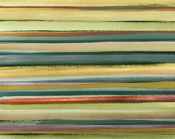 Irina Sztukowski - Earthy Lines Of Rising Sun Abstract Watercolor 