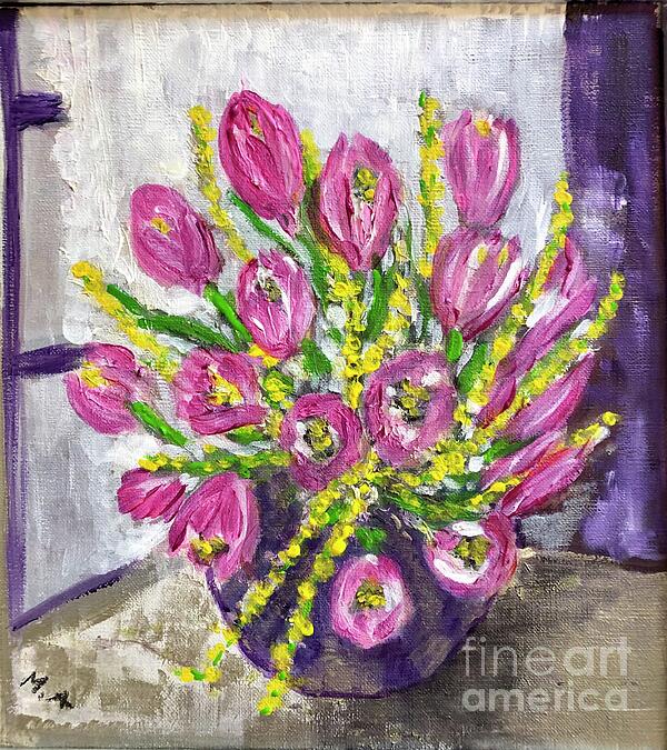 Madelene Alexandersson - Easter Tulips Acrylic Painting 
