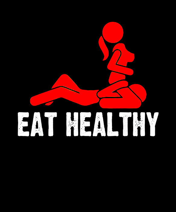 Eat Healthy Adults Funny Pun Sticker by Jonz Jon - Fine Art America