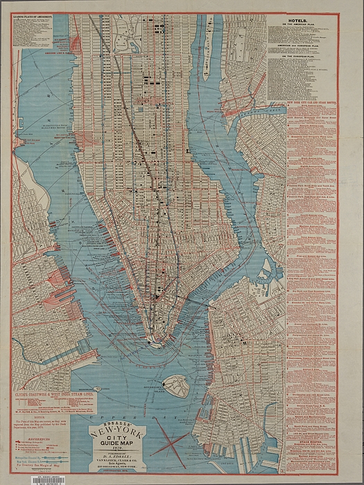 Servoss R D Engraver - Linda Howes Website - Edsalls New York City Guide Map 1879