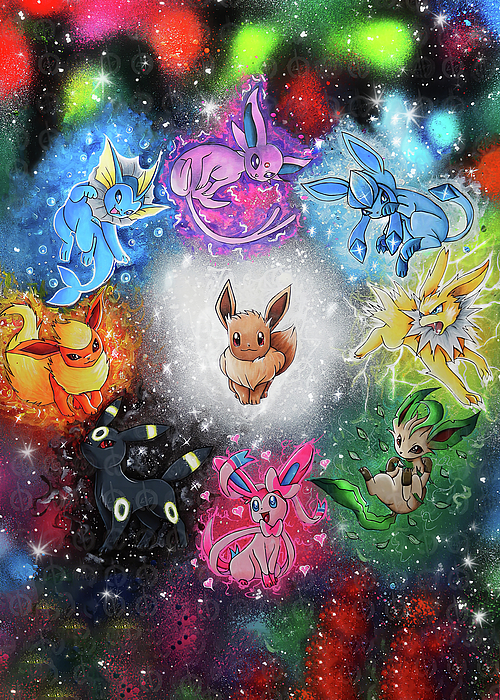 Eevee Evolution #1 Greeting Card by Nguyen Hai