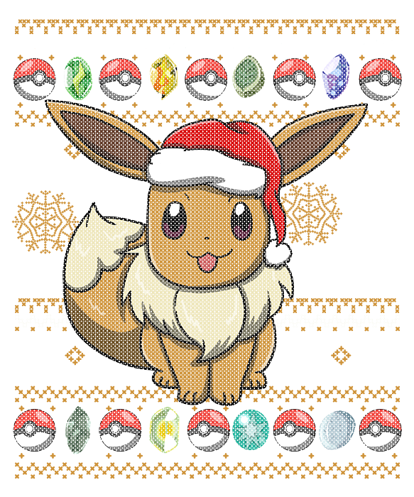 Eevee Ugly Sweater - Pokemon Christmas Sticker by Qjo - Pixels