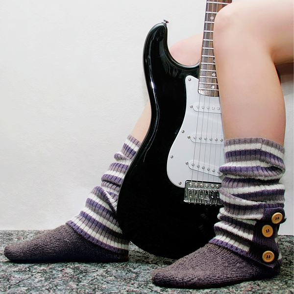 Masha Batkova - Electric Guitar and Leg Warmers. Square