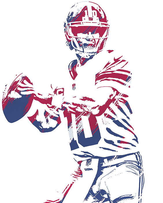 Eli Manning New York Giants Watercolor Strokes Pixel Art 1 Mixed Media by  Joe Hamilton - Pixels