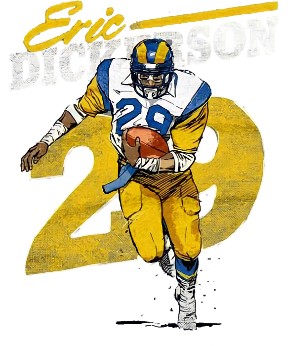 Eric Dickerson or Los Angeles Rams fans Digital Art by Kha Dieu