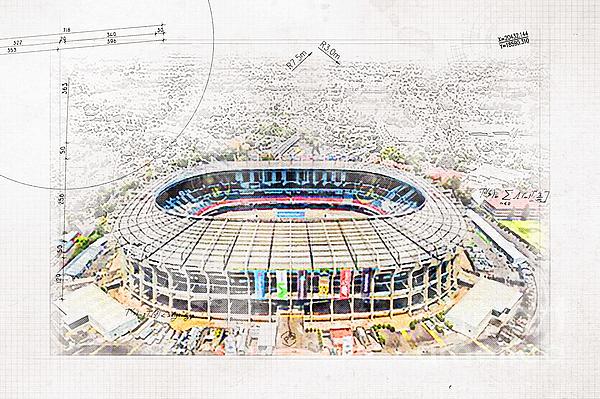 Estadio Azteca Aerial View Soccer Azteca Stadium Hdr Football Stadium ...