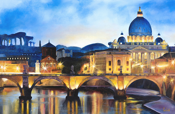 Tanya Goldstein - Evening in Rome painting