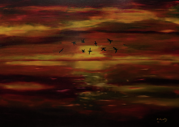 Evening Sunset Painting