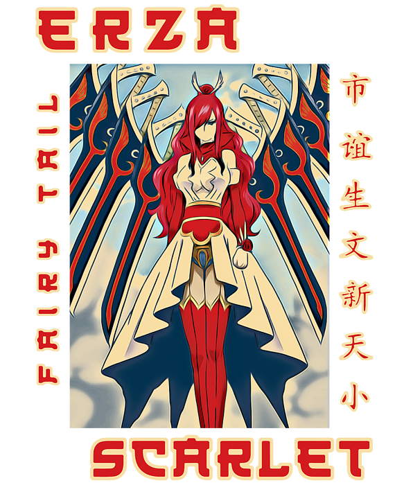 Erza Scarlet Fairy Tail Fearī Teiru Cool Retro Anime Manga design, Gift  T-Shirt, Anime T-Shirt Art Print for Sale by rowenanime