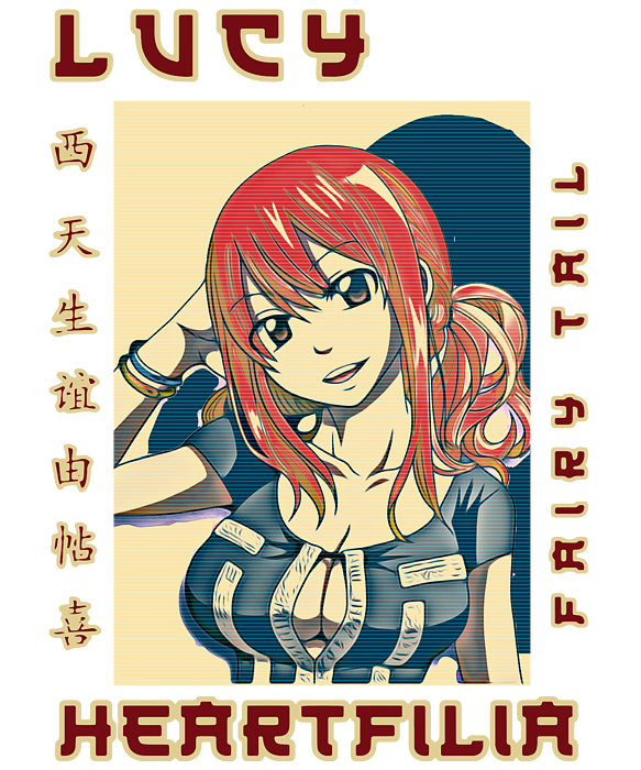 Fairy Tail Lucy Heartfilia Name Anime Sticker