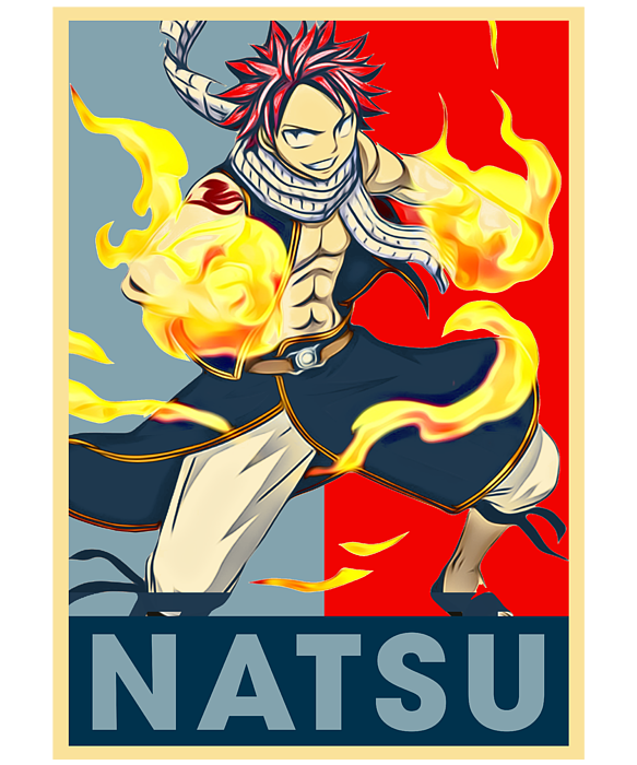 Fairy Tail Art Natsu Dragneel Anime Greeting Card by Anime Art