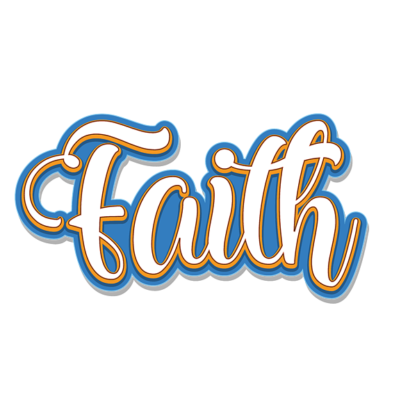 Cursive Faith Sticker