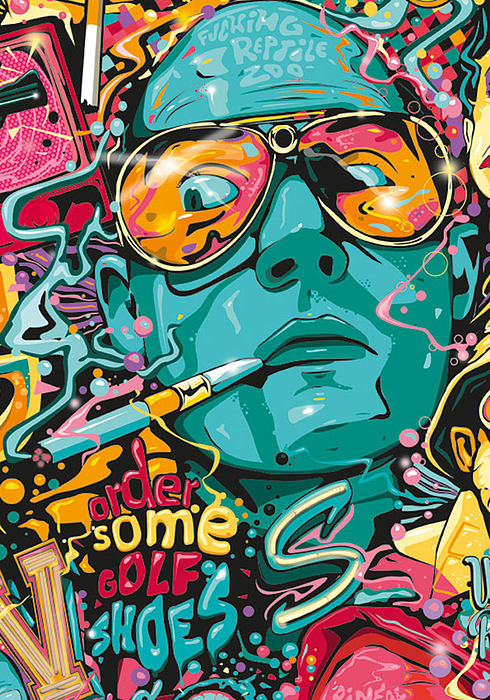 Fear and Loathing in Las Vegas Colourfull Jigsaw Puzzle by