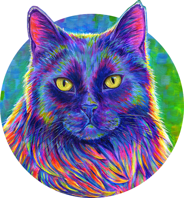 Black Cat Moon Sticker - Sticker Mania