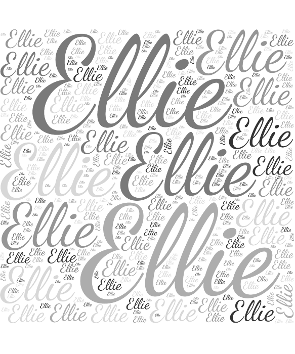 Ellie Female Name - in Stylish Lettering Cursive Typography Text