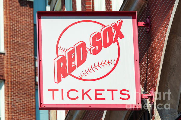 Fenway Park Boston Red Sox Tickets Sign Photo Beach Sheet by Paul