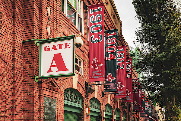 Fenway Park Championship Banners Along Jersey Street Jigsaw Puzzle by  Gregory Ballos - Fine Art America