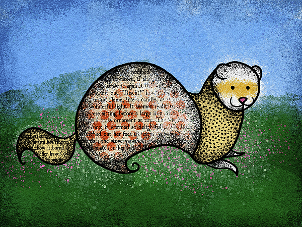 Ferret On The Lawn Wall Art & Gifts
