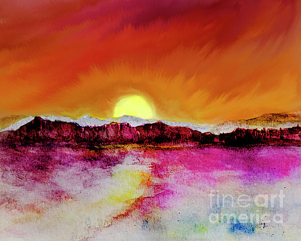 Patricia Kilian - Fiery Sunset over the Arizona Desert