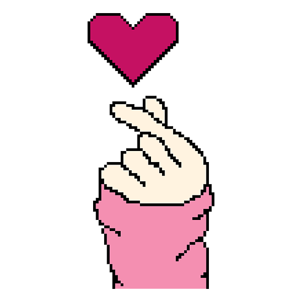 Finger Heart Hand Toddler T-Shirt by Half Goldfish - Pixels