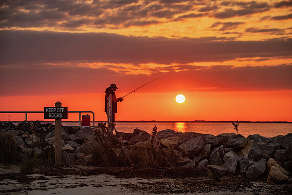 Fishing Man Sunrise #2 Tank Top by Michael Rauscher - Fine Art America
