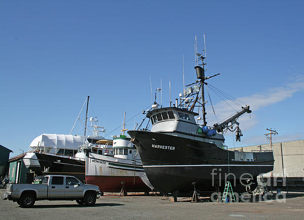 Fishing Vessels Harvester and Memento Sticker