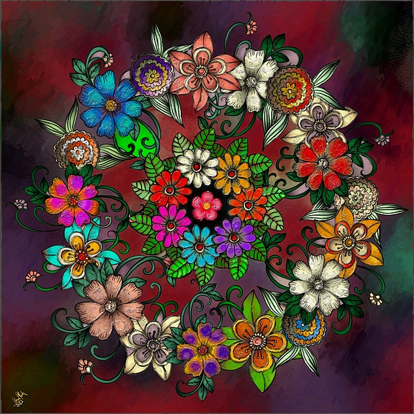 Anas Afash - Floral Non Symmetric Mandala 