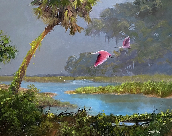 Outlet Roger Bansemer print spoonbill