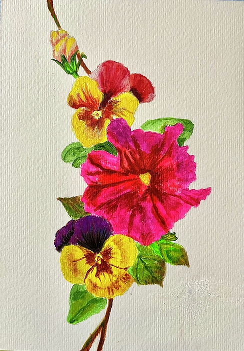 Beryl Jasper - Flower abstract painting 
