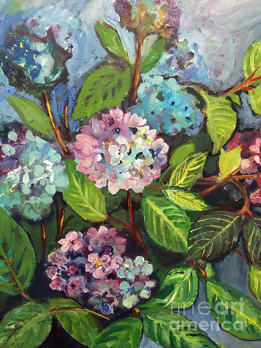 Susan Brown    Slizys art signature name - Flower Hydrangea  for the bedroom ,living room and office