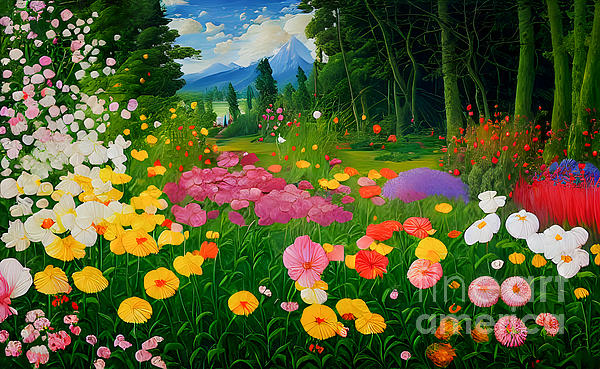 Viktor Birkus - Bright symphony of summer wildflowers in the meadow