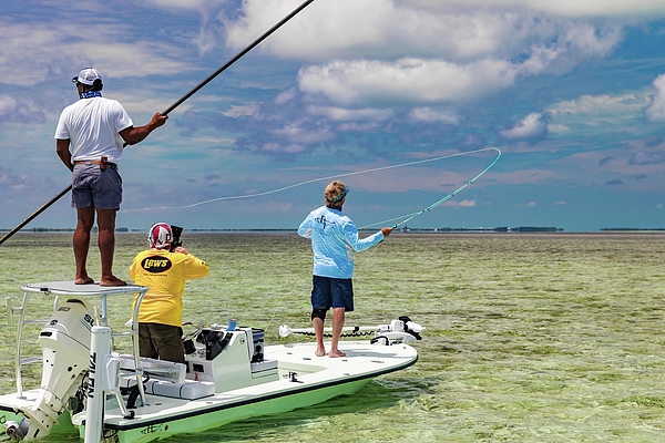 Fly Fishing the Flats Fleece Blanket