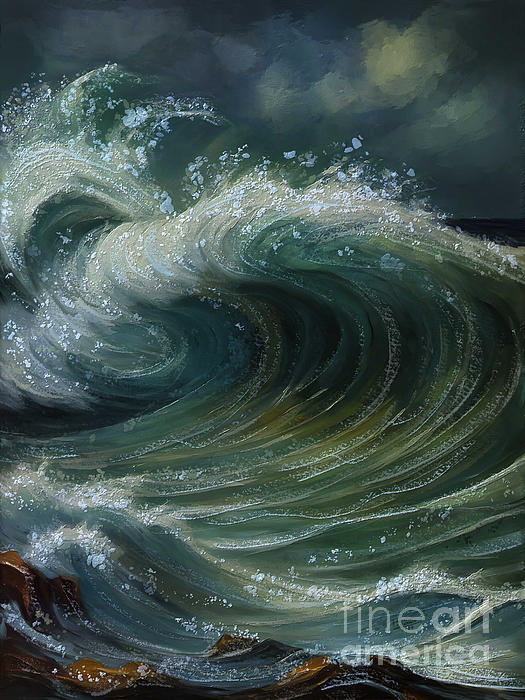 Andrzej Szczerski - Foaming sea waves.