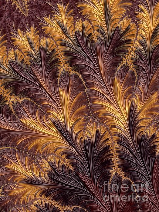 Fractal Feathers Fleece Blanket by Esoterica Art Agency - Pixels Merch