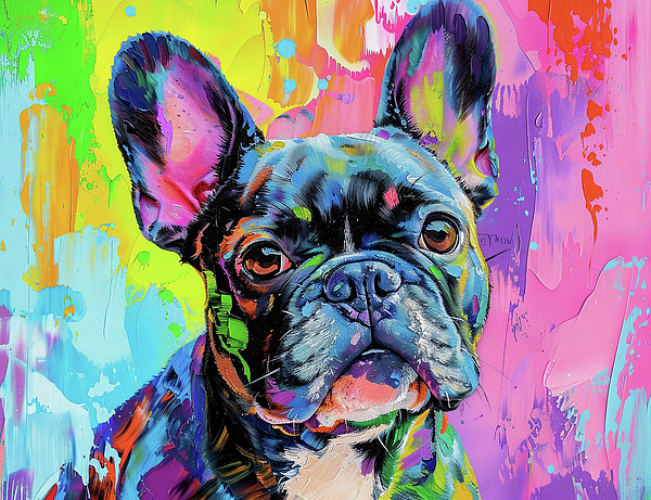 Jose Alberto - French Bulldog Colored Portrait #10