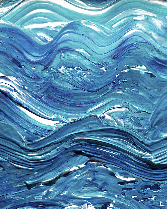 Irina Sztukowski - Fresh Coastal Breeze Contemporary Decor Ocean Waves Blues III