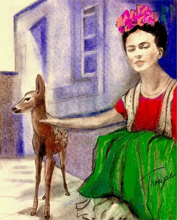 Frida Kahlo offers with Antlers and Deer