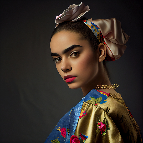 Frida Kahlo as fashion model Wabi Sabi x Sailor ac c f by Asar Studios ...